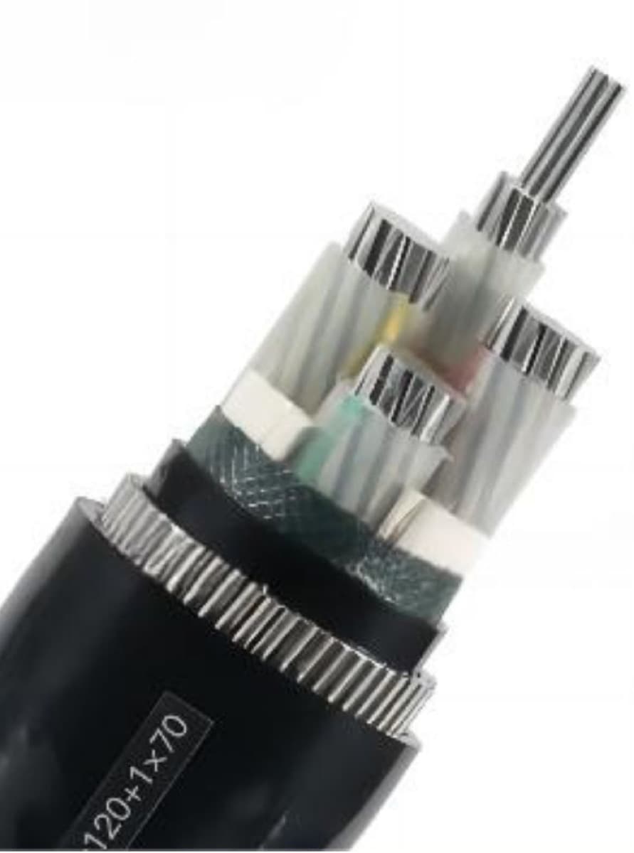 Low voltage steel wire armoured XLPE cable for direct burial installation