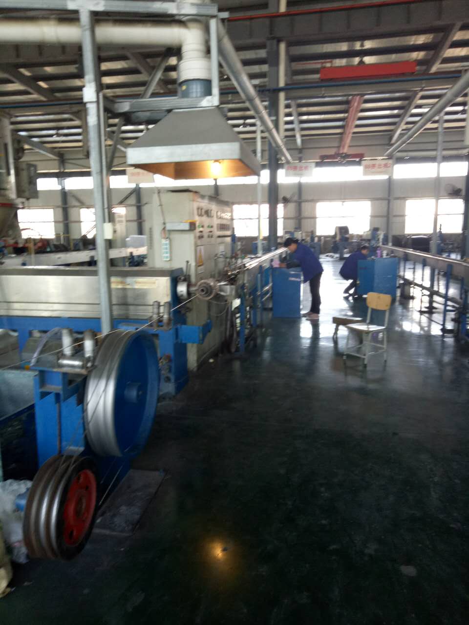 Factory floor — CCV extrusion line for XLPE insulation