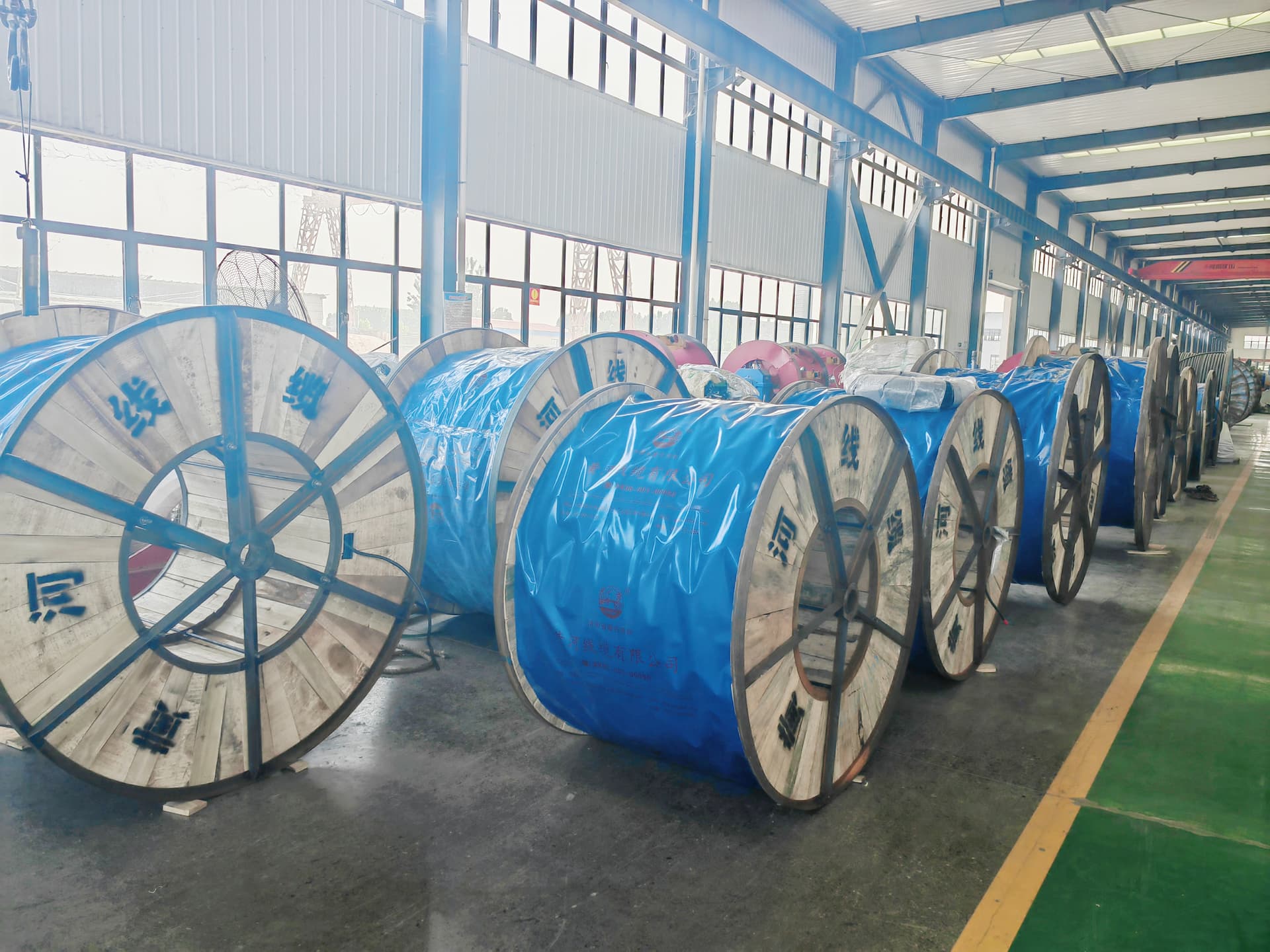 Cable drums ready for export — seaworthy packaging
